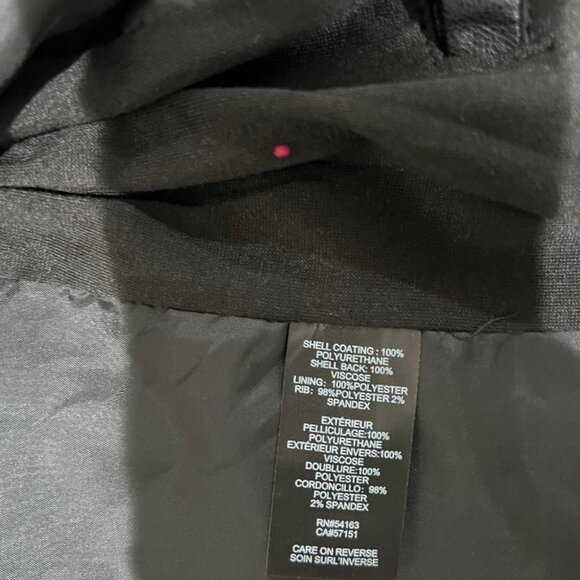 Women's Kenneth Cole Faux Leather Jacket - Black - Size Small - Picture 6 of 9